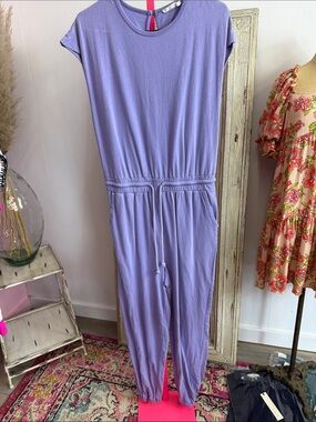 Double Zero Lilac Drawstring Jumpsuit